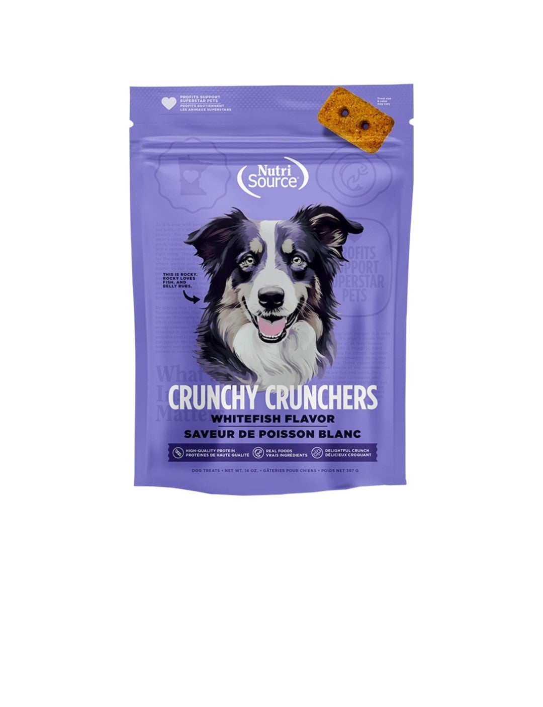 Nutrisource Dog Crunchy Crunchers Grain Free Whitefish 14oz