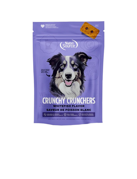 Nutrisource Dog Crunchy Crunchers Grain Free Whitefish 14oz