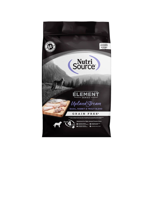 Nutrisource Dog Element Grain Free Upland Stream Quail, Rabbit And Trout 24 lbs