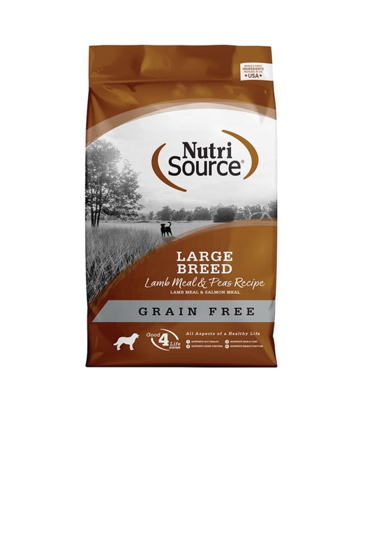 Nutrisource Dog Grain Free Large Breed Lamb Meal and Pea 26 lbs