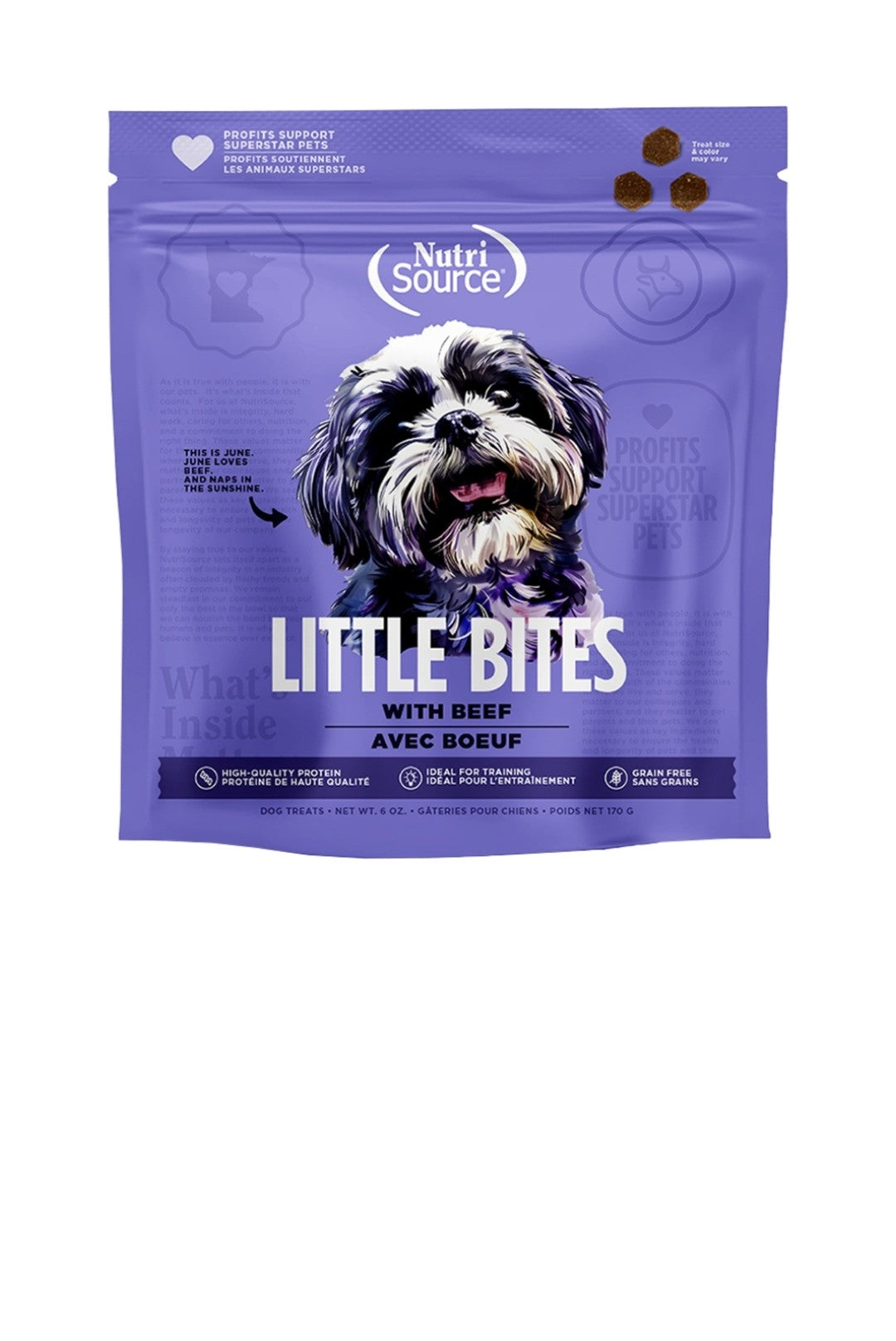Nutrisource Dog Little Bites Grain Free Beef 6oz