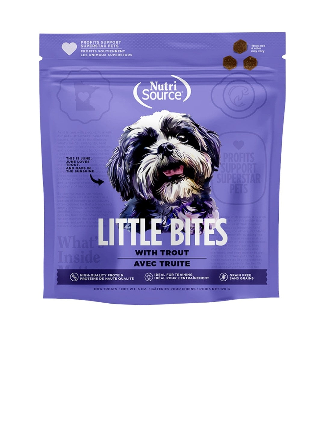 Nutrisource Dog Little Bites Grain Free Trout 6oz
