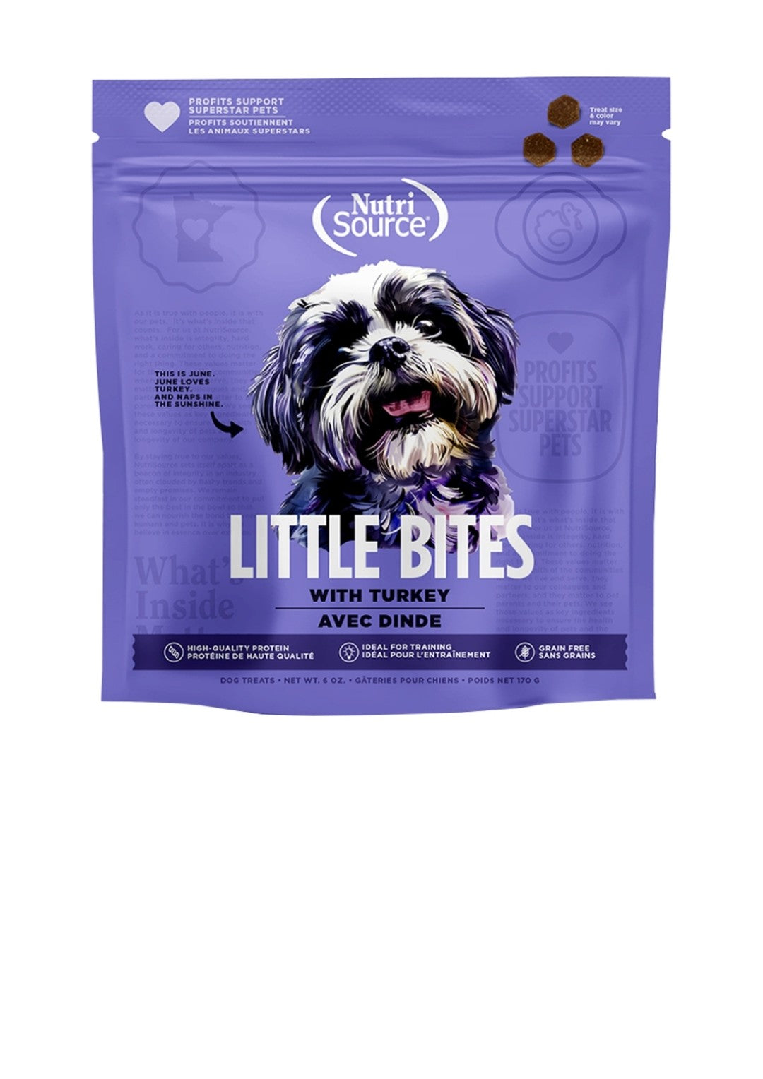 Nutrisource Dog Little Bites Grain Free Turkey 6oz