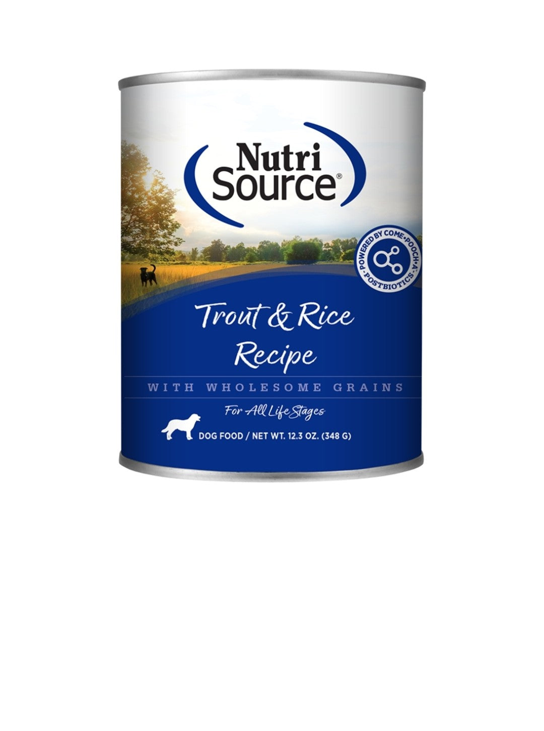 Nutrisource Dog Trout and Rice 12.3 oz cans 12 pack