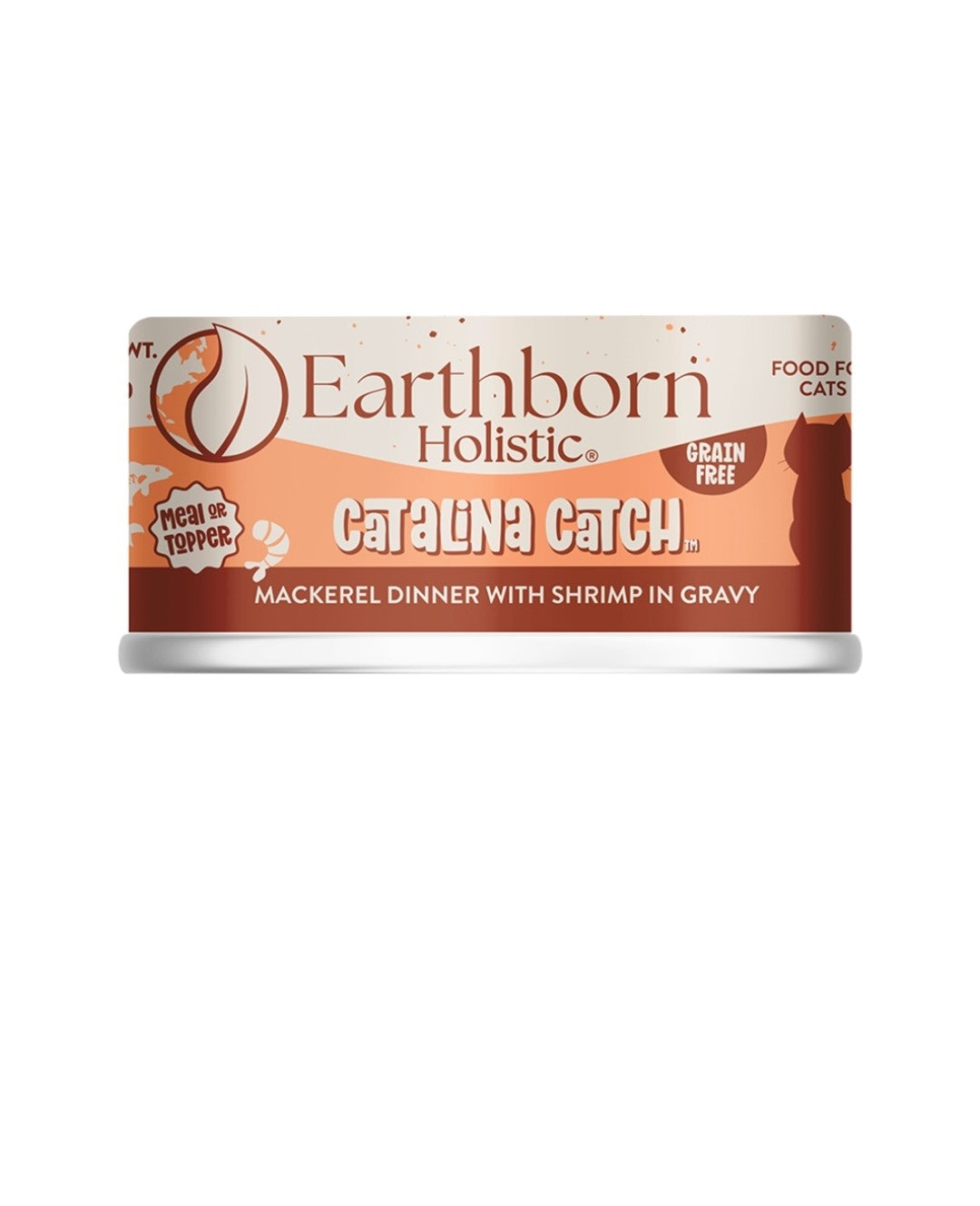 Earthborn Cat Holistic Grain Free Catalina Catch Mackerel Dinner With Shrimp 3 oz cans 24 pack