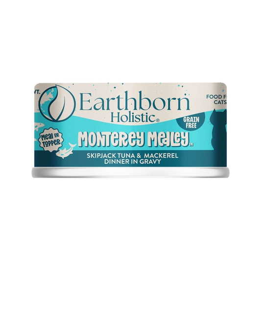 Earthborn Cat Holistic Grain Free Monterey Medley Skipjack Tuna and Grilled Mackerel Dinner 3 oz cans 24 pack