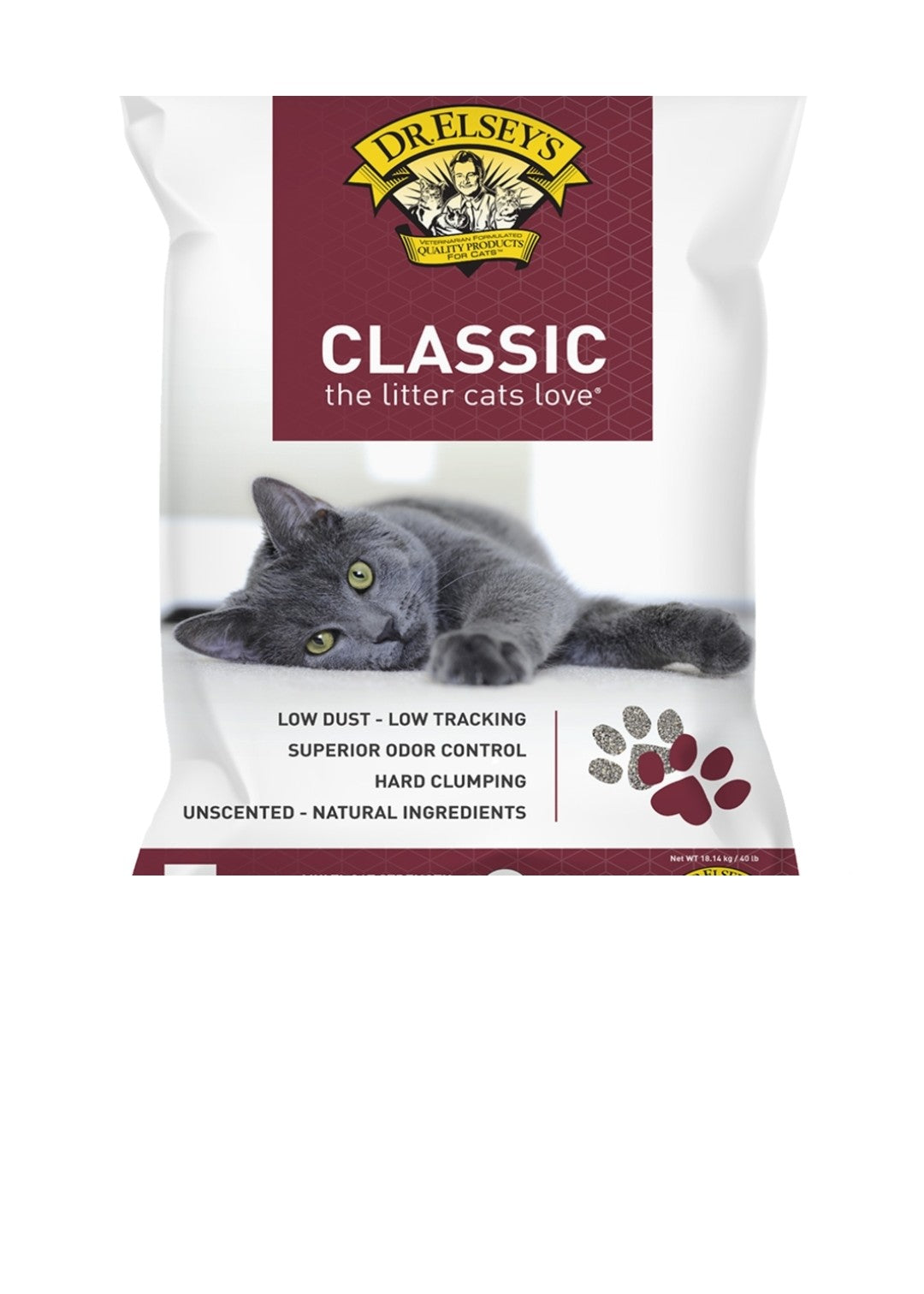 Dr. Elseys Cat Classic Clumping Litter Unscented 40 lbs