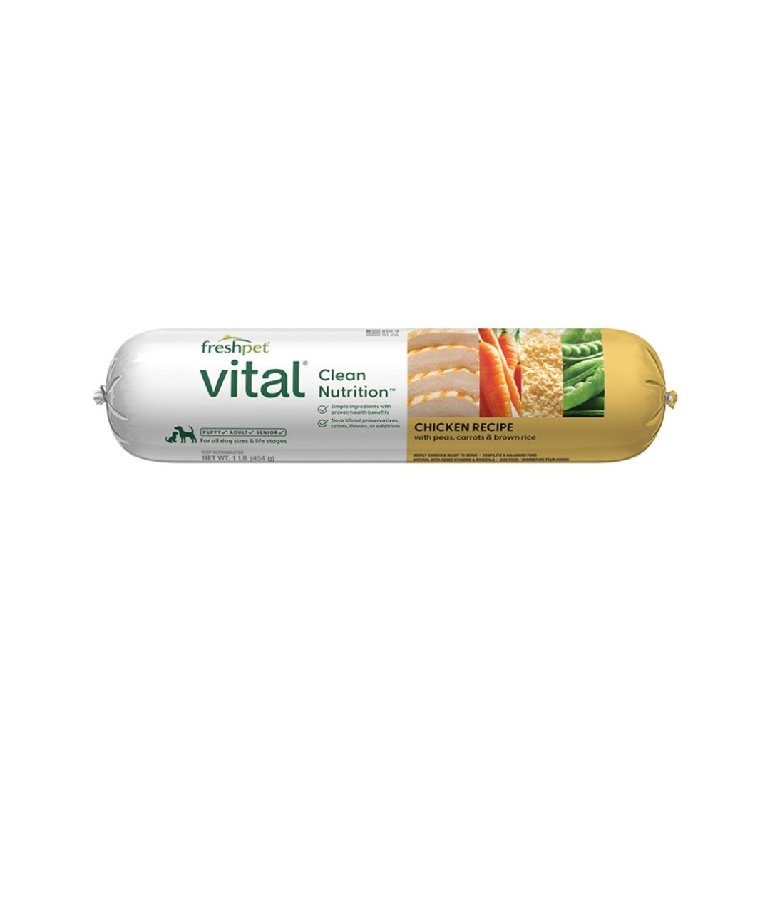 Freshpet Dog Refrigerated Vital Balance chicken Vegetables and Rice 1 lbs