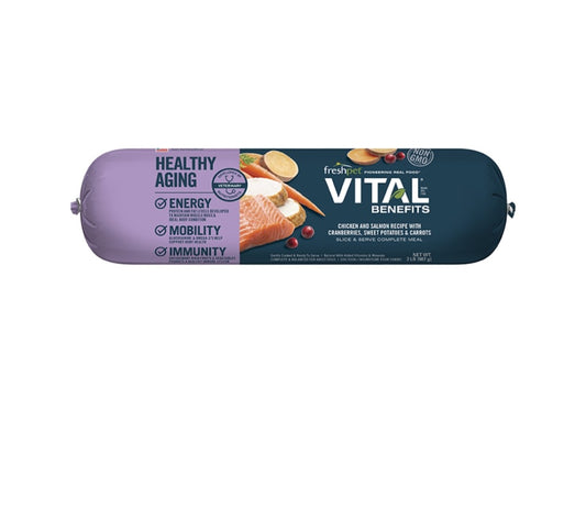 Freshpet Dog Refrigerated Vital Healthy Aging Chicken and Salmon 2 lbs