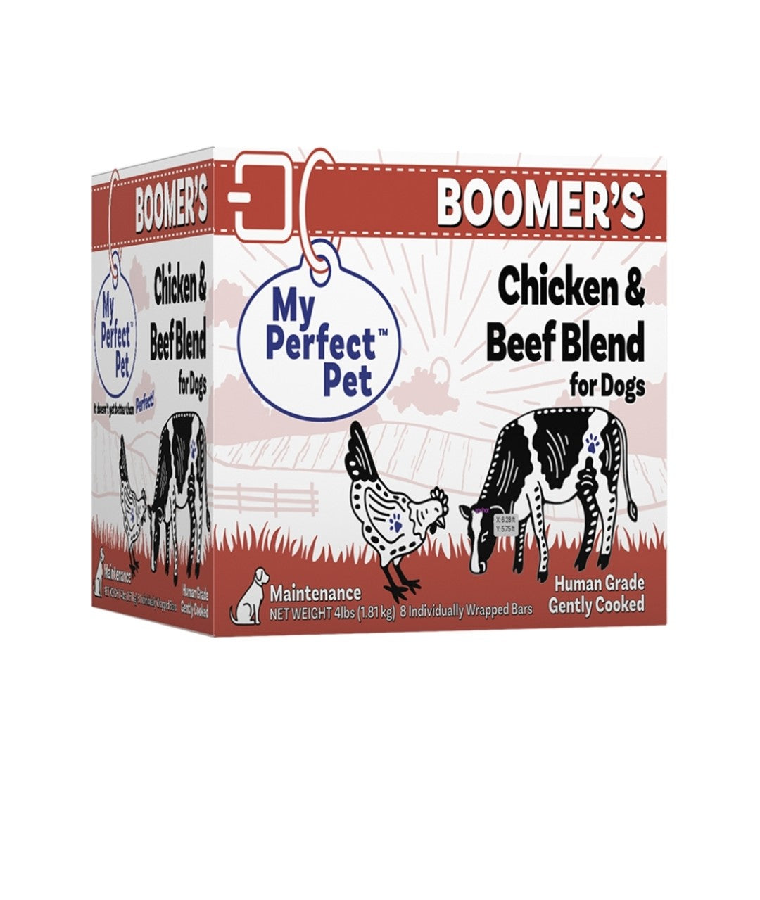 My Perfect Pet Dog Frozen Boomers Chicken And Beef 4 lbs