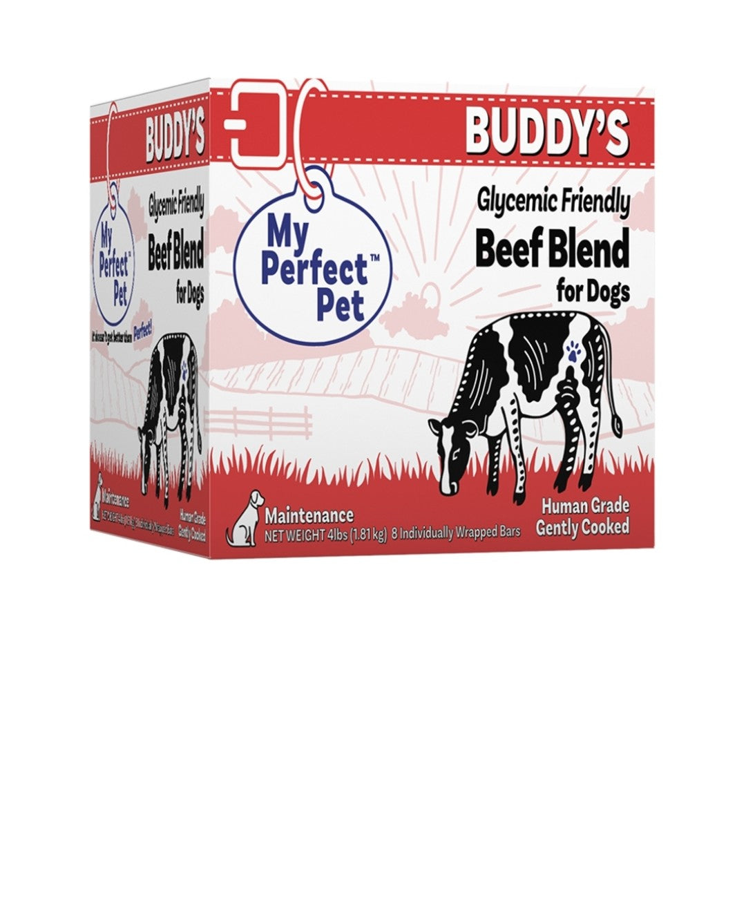 My Perfect Pet Dog Frozen Grain Free Buddy's Glycemic Friendly Beef 4 lbs