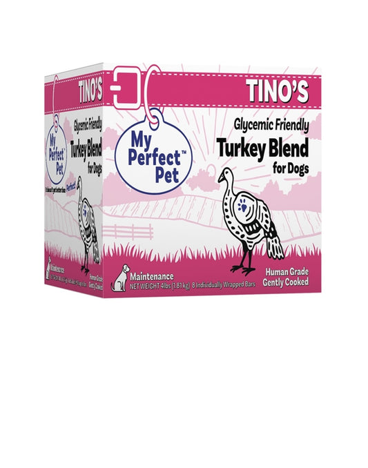 My Perfect Pet Dog Frozen Grain Free Tinos Glycemic Friendly Turkey 4 lbs