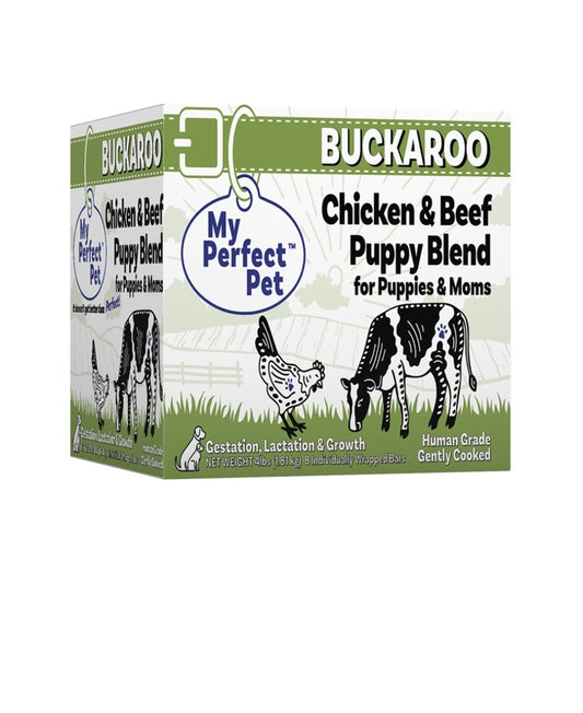 My Perfect Pet Dog Frozen Puppy Buckaroo Chicken And Beef 4 lbs
