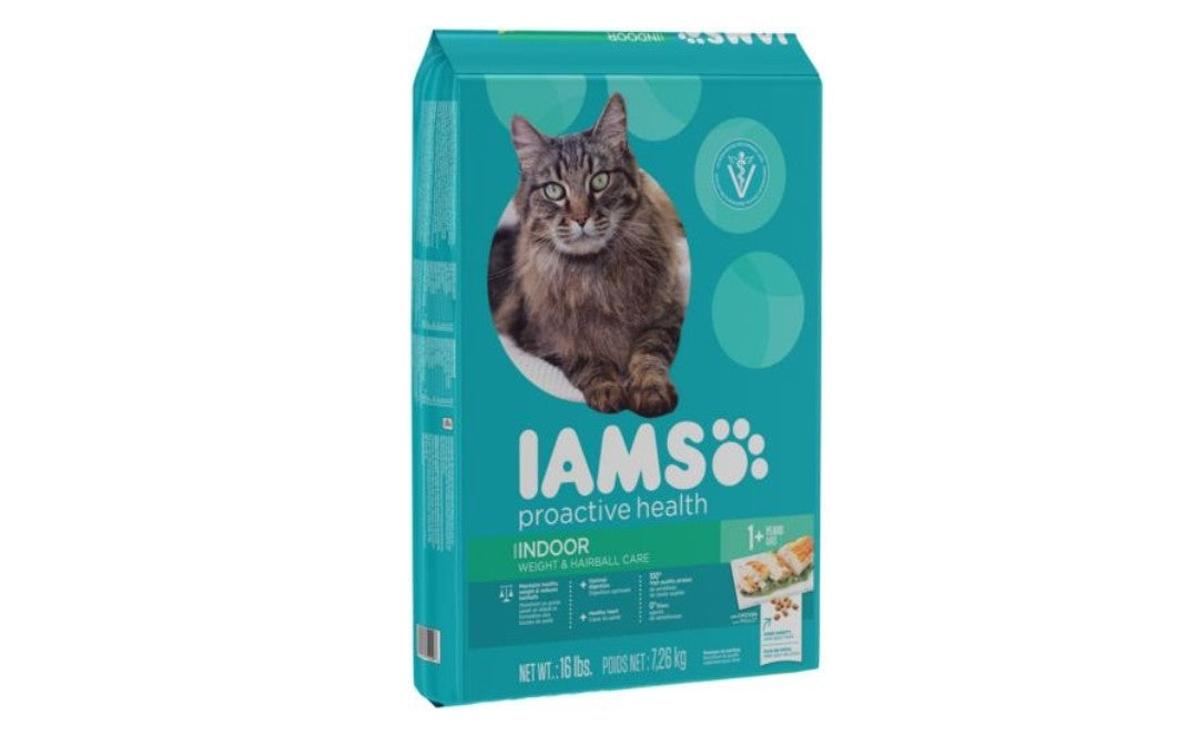 Iams Proactive Health Adult Cat Indoor Weight and Hairball Care 16 lbs