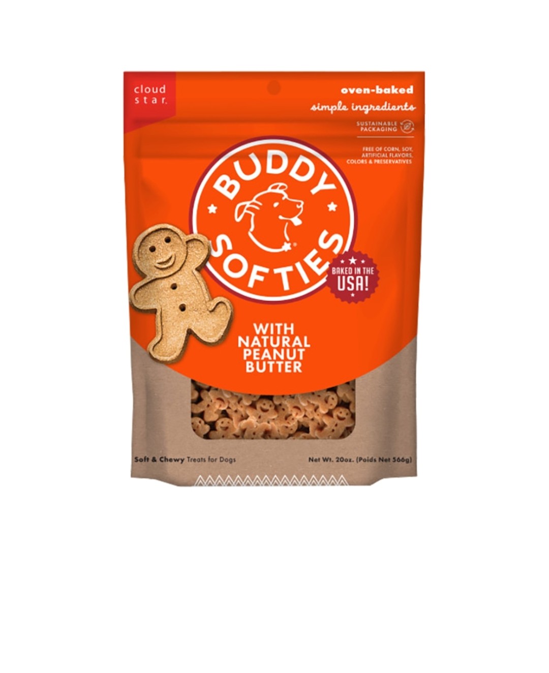 Cloud Star Dog Biscuits Treats Peanut butter 20 oz