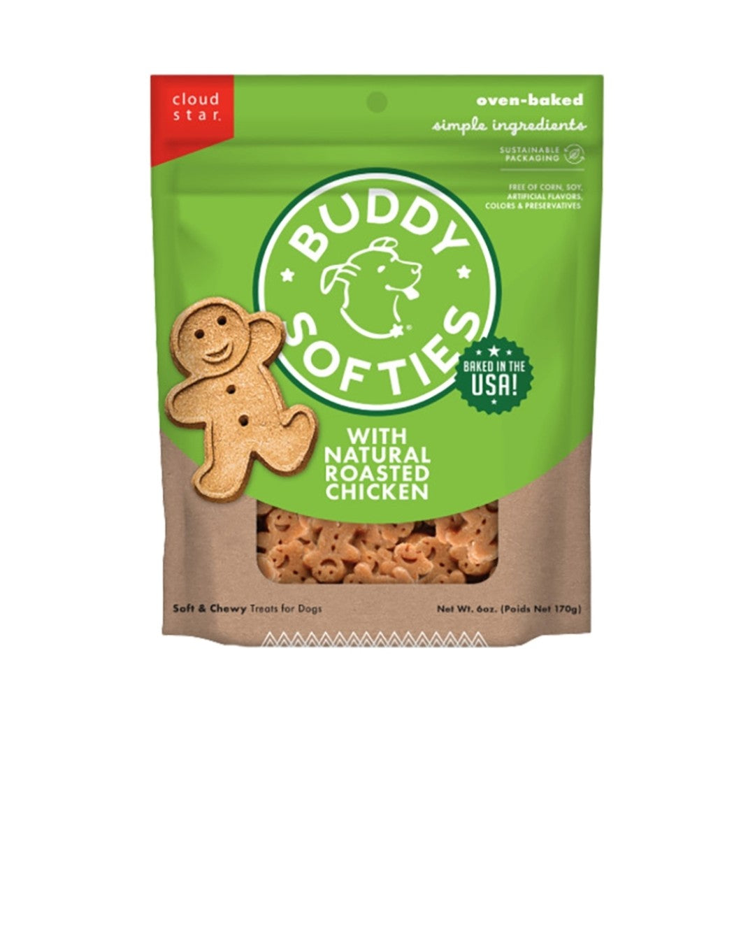 Cloud Star Dog Biscuits Treats Roasted Chicken 6 oz