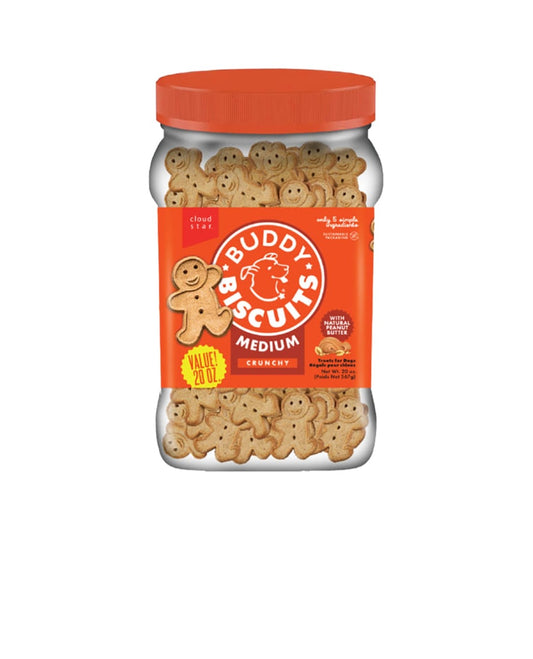 Cloud Star Dog Biscuits Treats Medium Peanut butter 20 oz jar