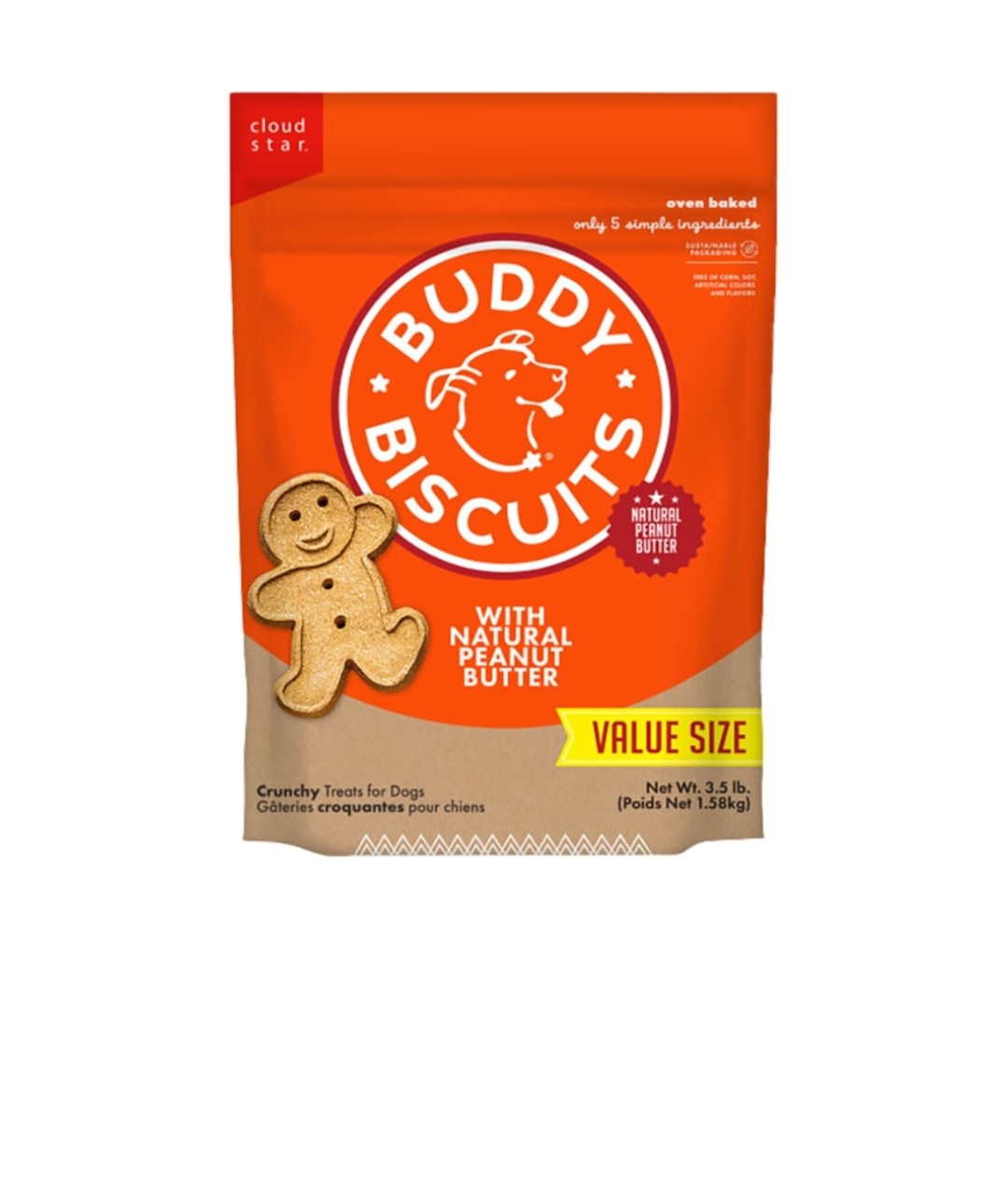 Cloud Star Dog Biscuits Treats Peanut butter 3.5 lbs