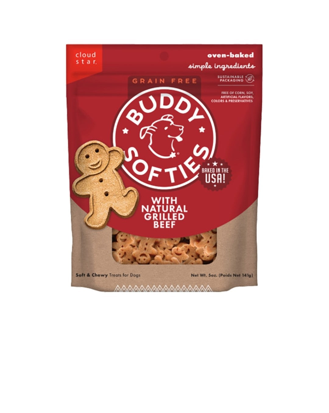 Cloud Star Dog Biscuits Treats Grilled Beef 5 oz