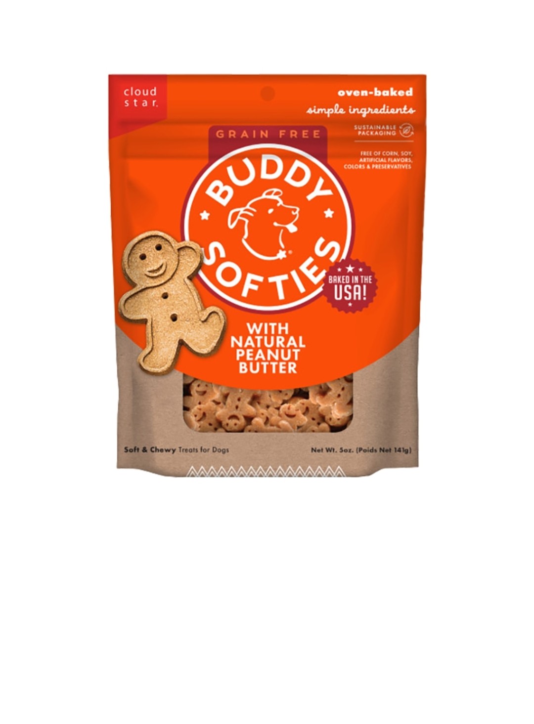 Cloud Star Dog Biscuits Treats Peanut butter 5 oz