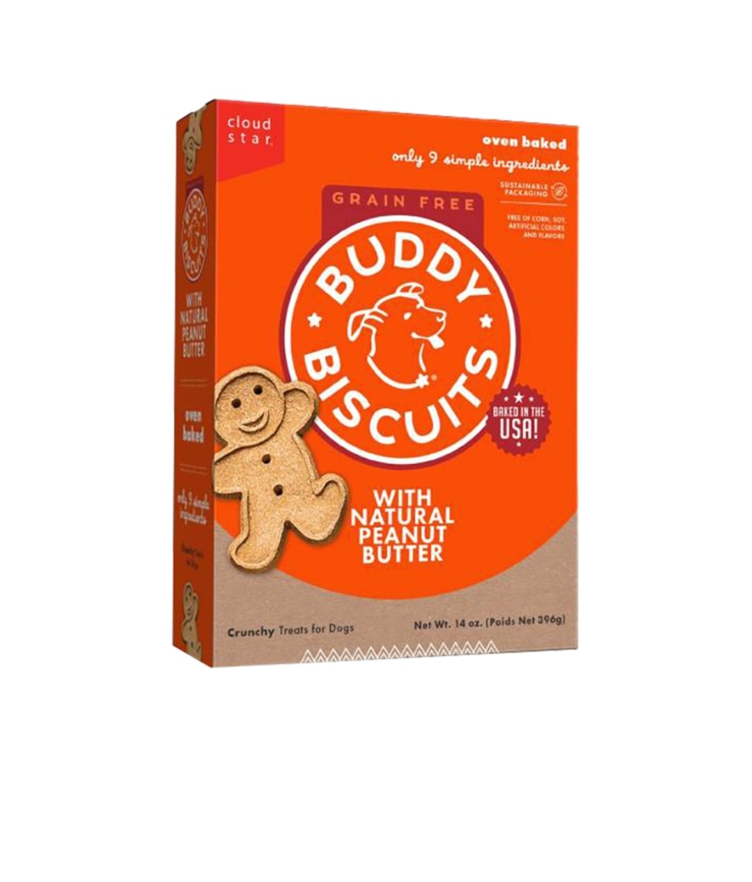 Cloud Star Dog Biscuits Treats Peanut butter 14 oz