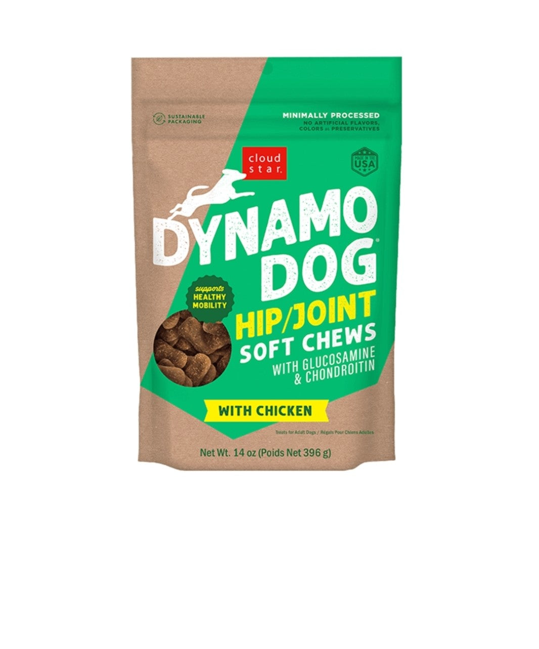 Cloud Star Dog Dynamo Soft Chew Hip and Joint Chicken 14 oz