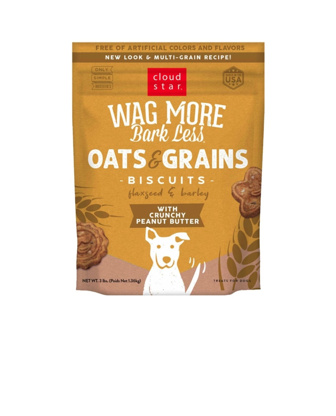 Cloud Star Dog Wag More Bark Less Crunchy Peanut butter 3 lbs