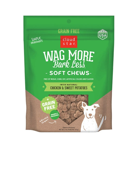 Cloud Star Dog Wag More Bark Less Grain Free Chewy Chicken and Sweet Potato 5 oz