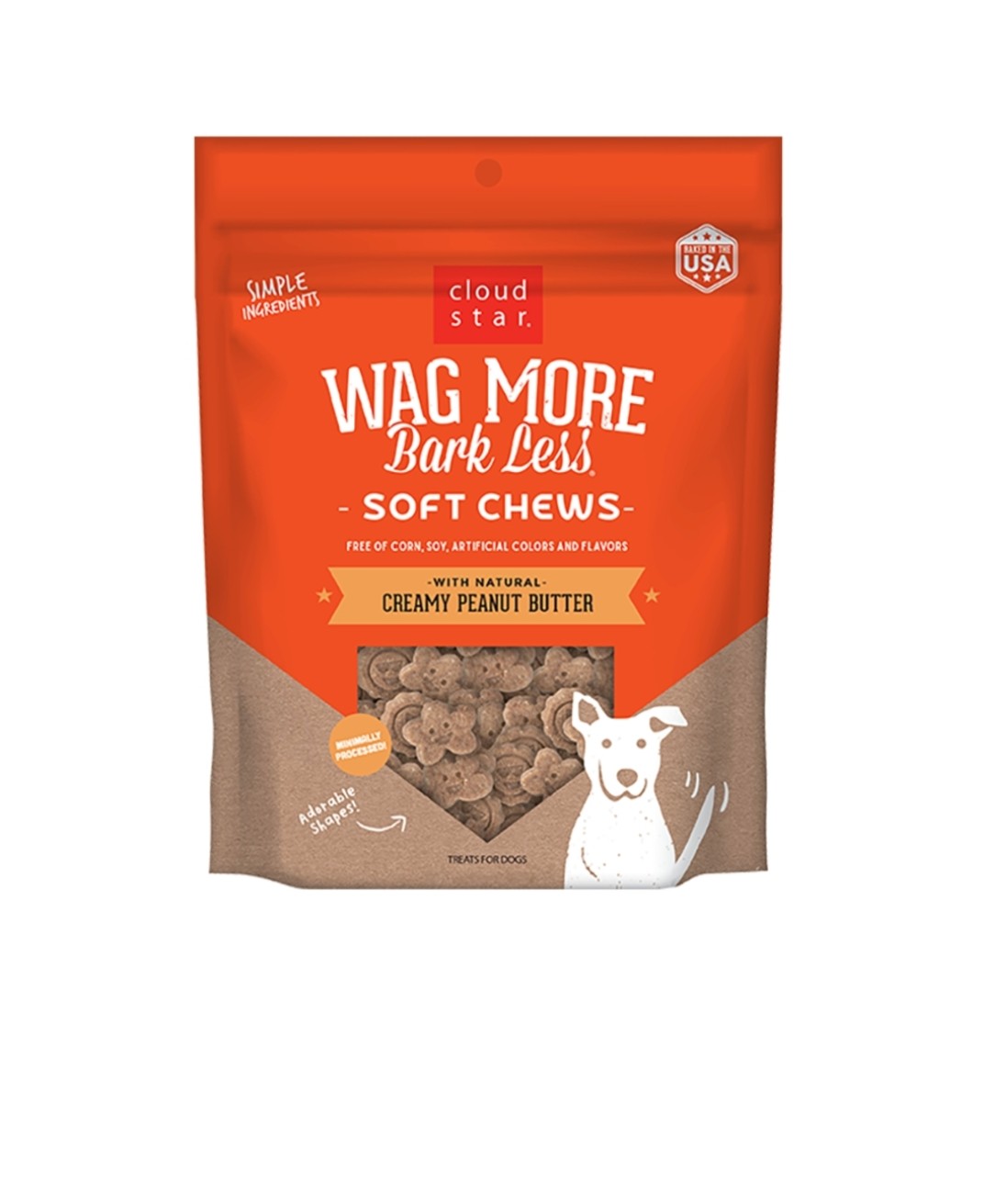 Cloud Star Dog Wag More Bark Less Grain Free Chewy Peanut Butter 20 oz