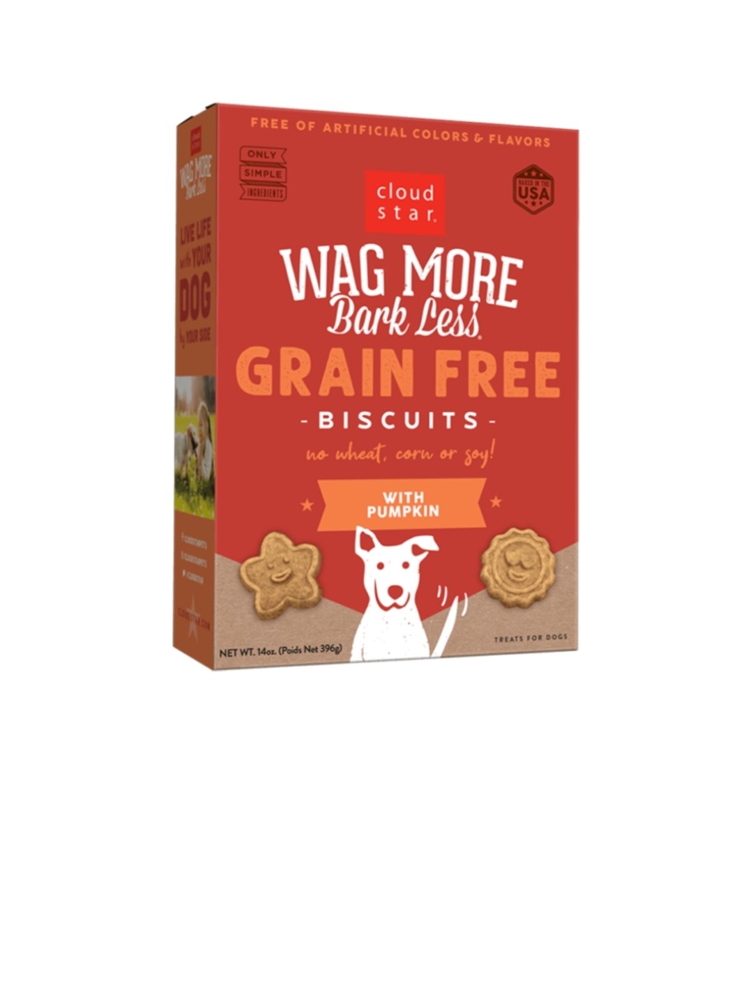 Cloud Star Dog Wag More Bark Less Grain Free Crunchy Treats Pumpkin 14 oz