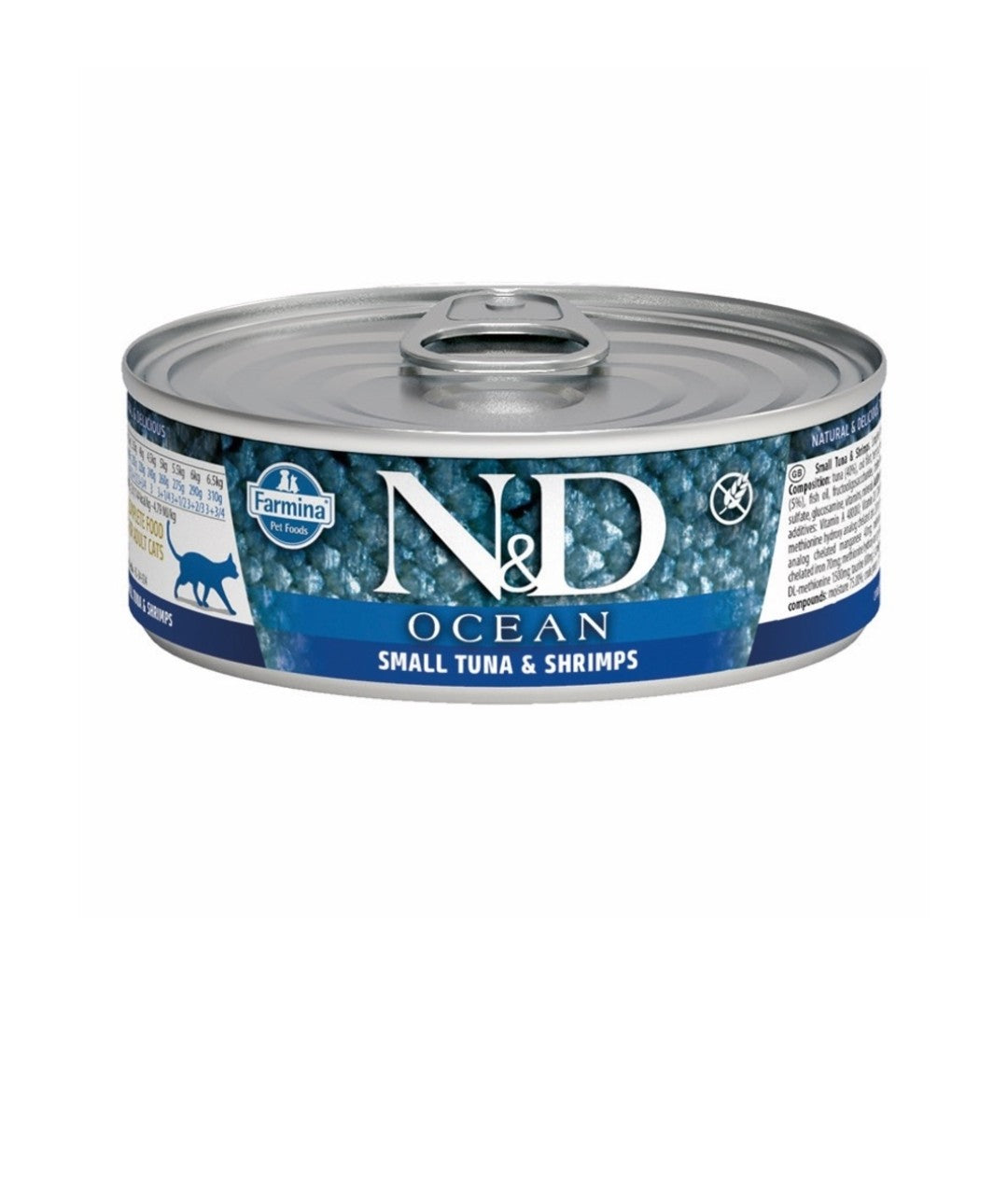 Farmina Cat N&D Ocean Grain Free Tuna and Shrimp 2.5 oz cans 24 pack