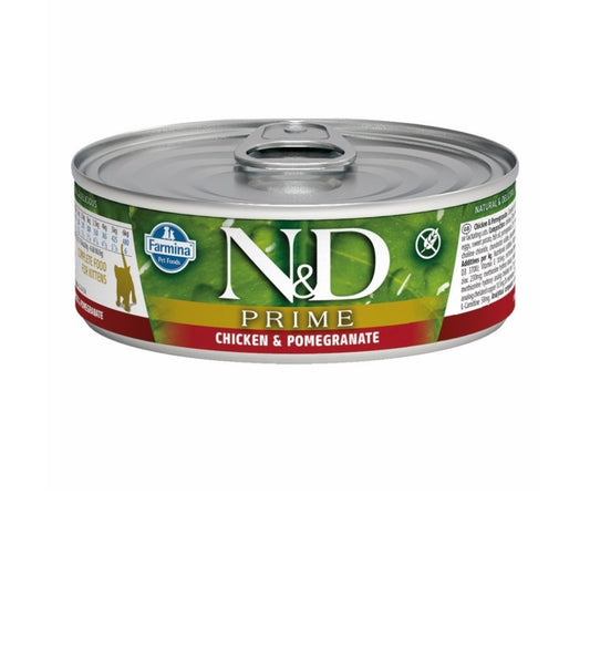 Farmina Cat N&D Prime Kitten Grain Free Chicken And Pomegranate 2.5 oz cans 24 pack