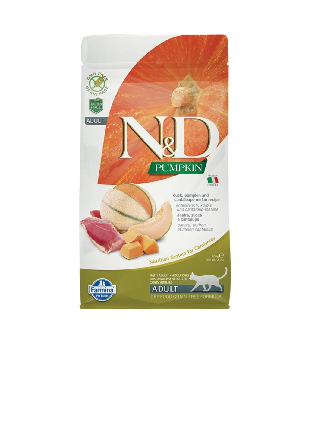 Farmina Cat N&D Pumpkin Adult Grain Free Duck and Cantaloupe 3.3 lbs