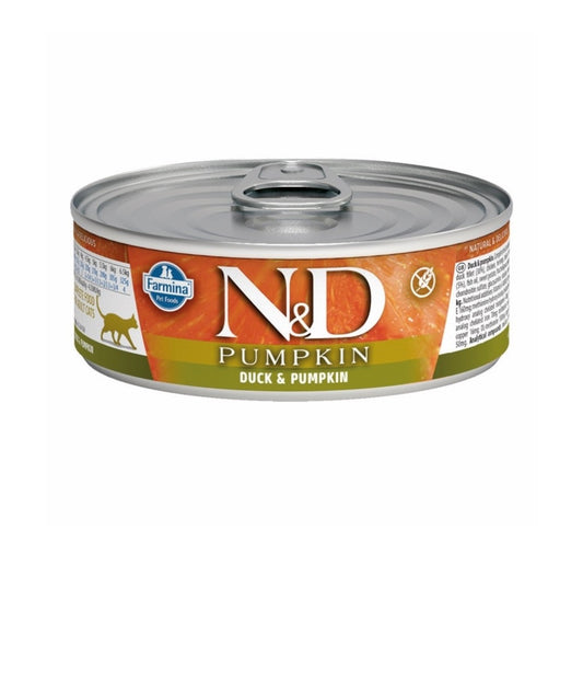 Farmina Cat N&D Pumpkin Grain Free Duck And Cantaloupe 2.5 oz cans 24 pack