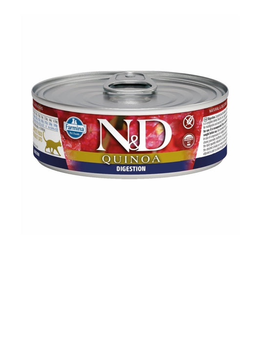 Farmina Cat N&D Quinoa Digestion Grain Free Lamb 2.80 oz cans 24 pack