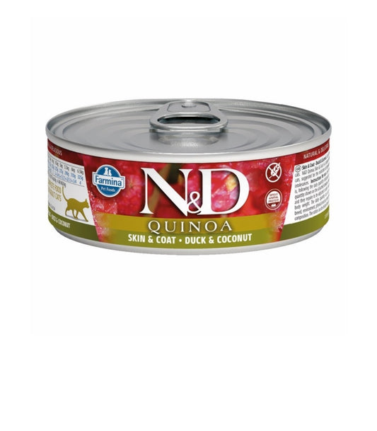 Farmina Cat N&D Quinoa Skin and Coat Grain Free Duck And Coconut 2.80 oz