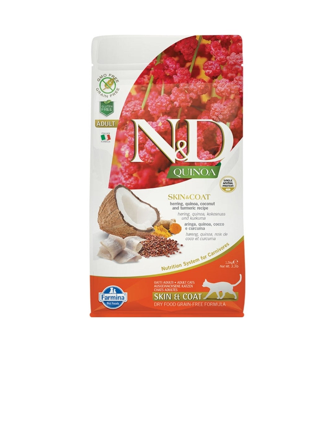 Farmina Cat N&D Quinoa Skin and Coat Herring 11 lbs
