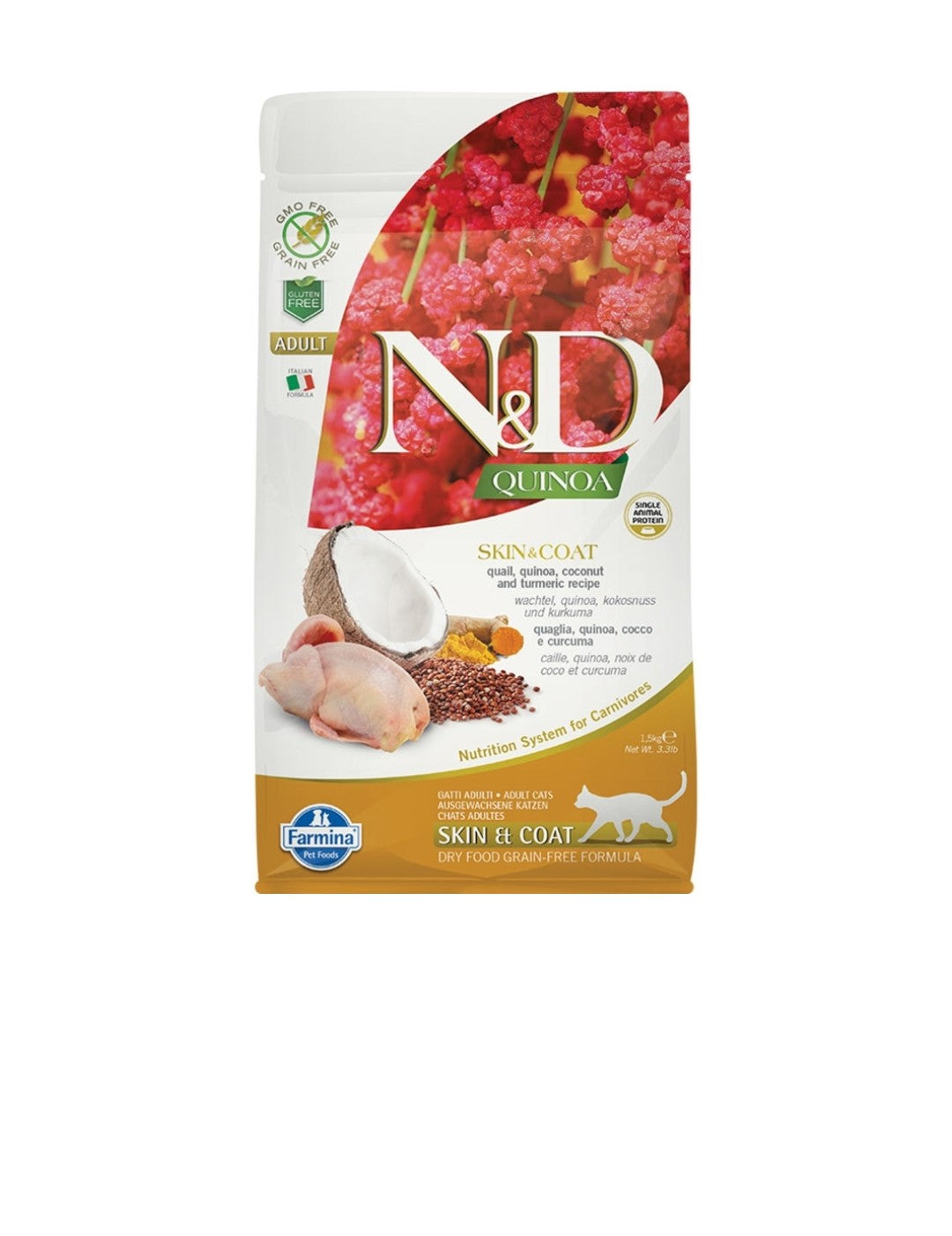 Farmina Cat N&D Quinoa Skin and Coat Quail 11 lbs