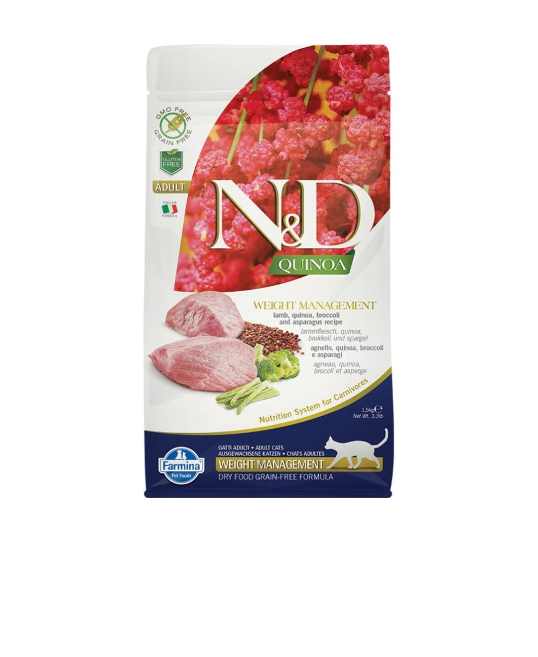 Farmina Cat N&D Quinoa Weight Management Lamb 11 lbs