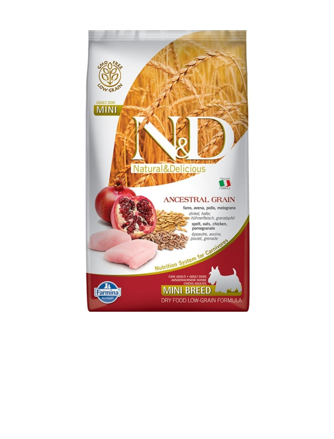 Farmina Dog N&D Ancestral Grain Adult Min Chicken and Pomegranate 5.5 lbs i