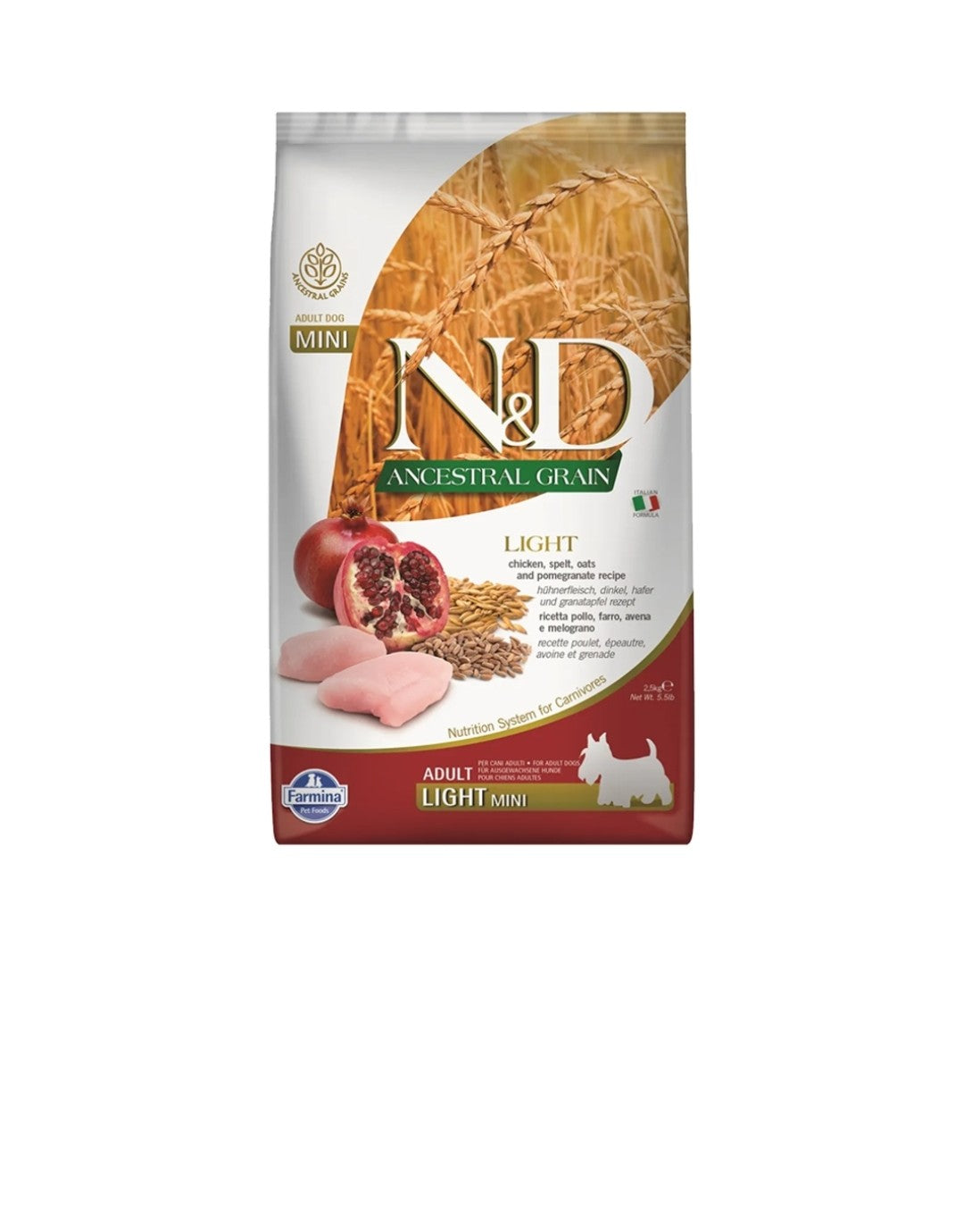 Farmina Dog N&D Ancestral Grain Mini Chicken and Pomegranate 5.5 lbs