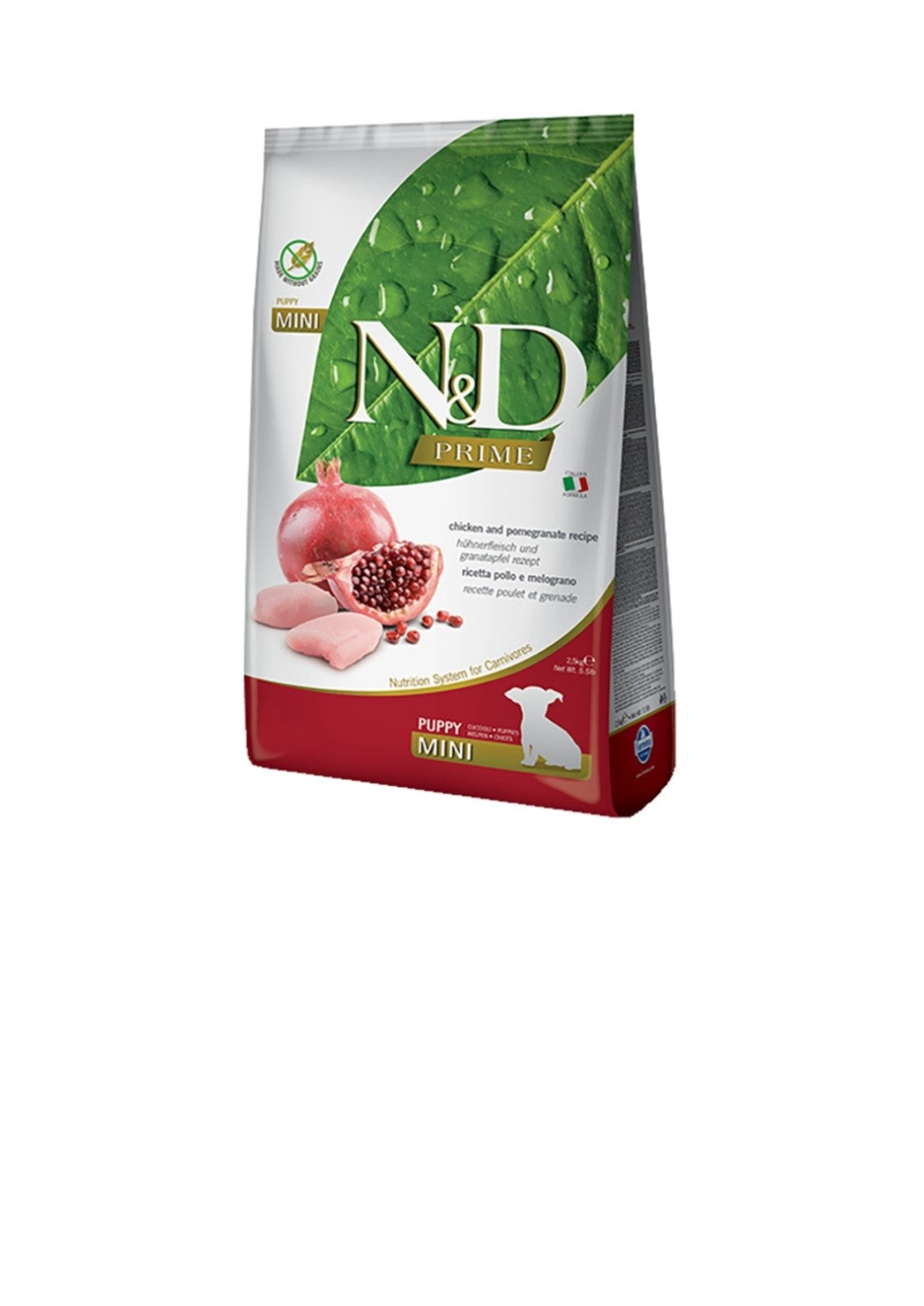 Farmina Dog N&D Prime Puppy Mini Grain Free Chicken And Pomegranate 5.5 lbs