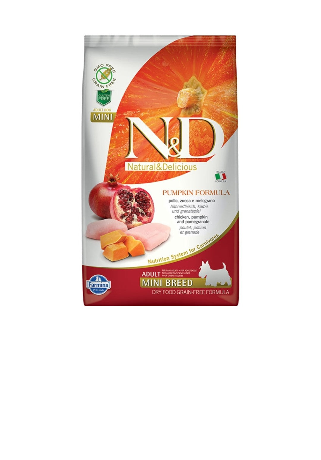 Farmina Dog N&D Pumpkin Adult Mini Grain Free Chicken And Pomegranate 5.5 lbs