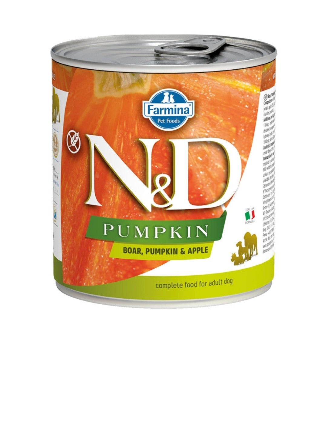 Farmina Dog N&D Pumpkin Adult Mini Grain Free Boar and Apple 10 oz cans 6 pack