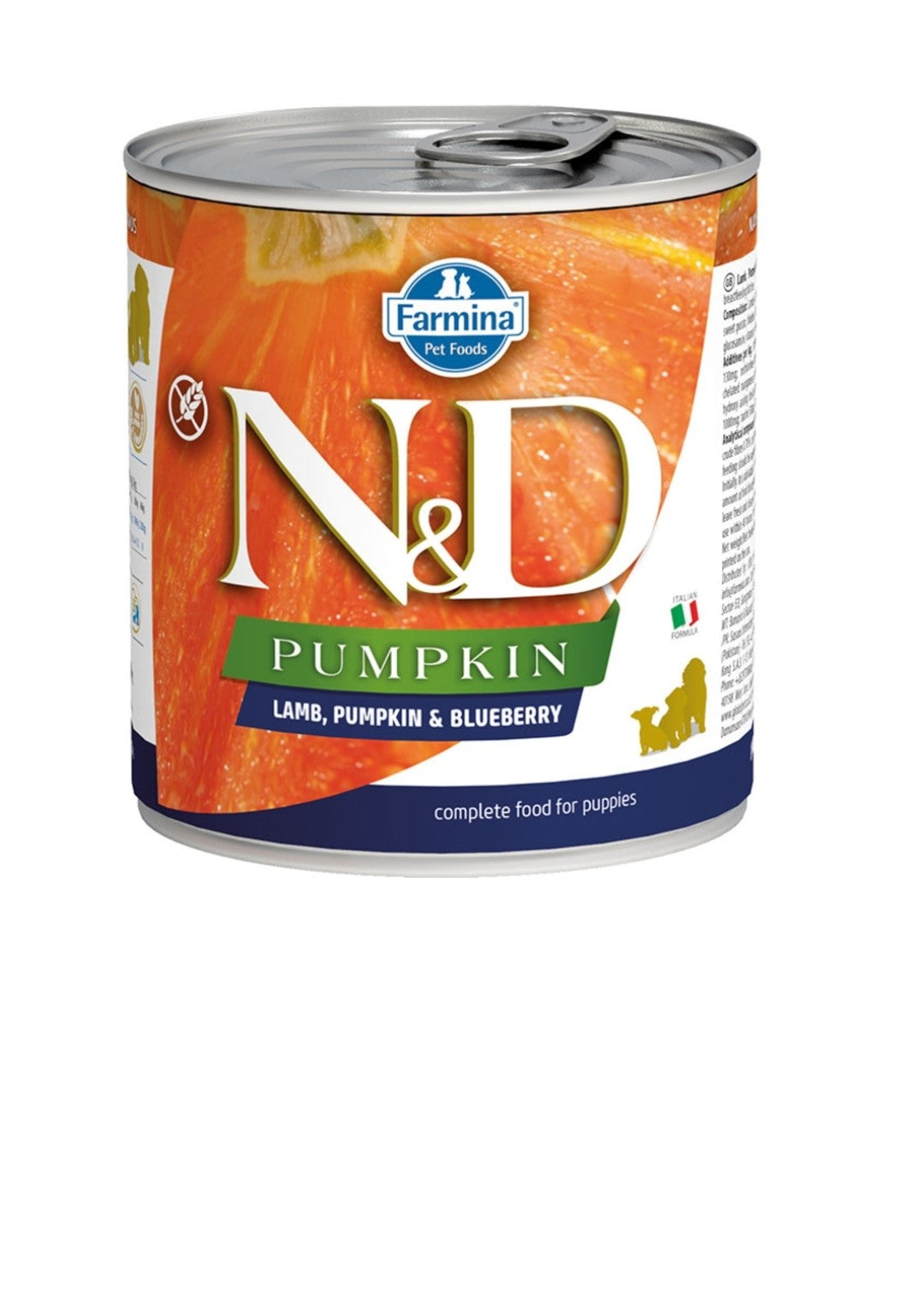 Farmina Dog N&D Pumpkin Grain Free Puppy Lamb And Blueberry 10 oz cans 6 pack