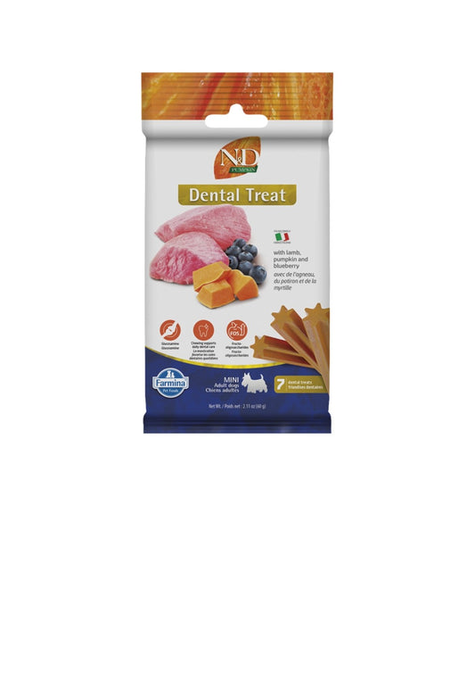Farmina Dog N&D Pumpkin Treats Mini Grain Free Lamb and Blueberry 60 g