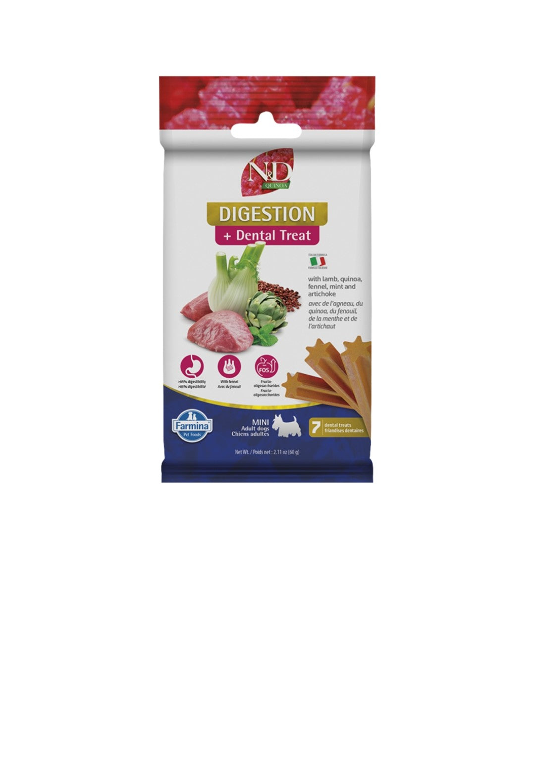 Farmina Dog N&D Quinoa Digestion Treats Mini Lamb 60 g