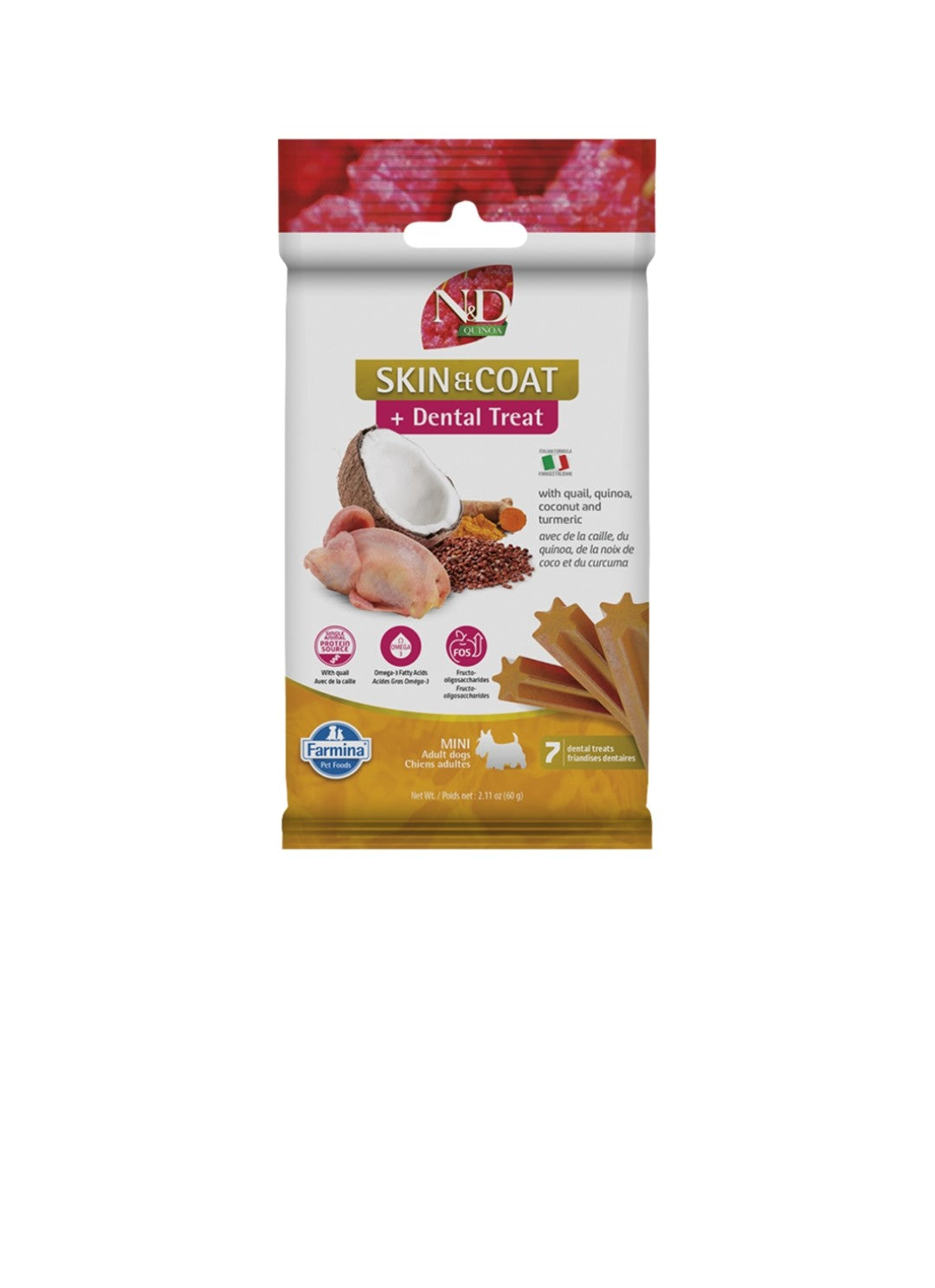 Farmina Dog N&D Quinoa Skin and Coat Mini Grain Free Quail 60 g
