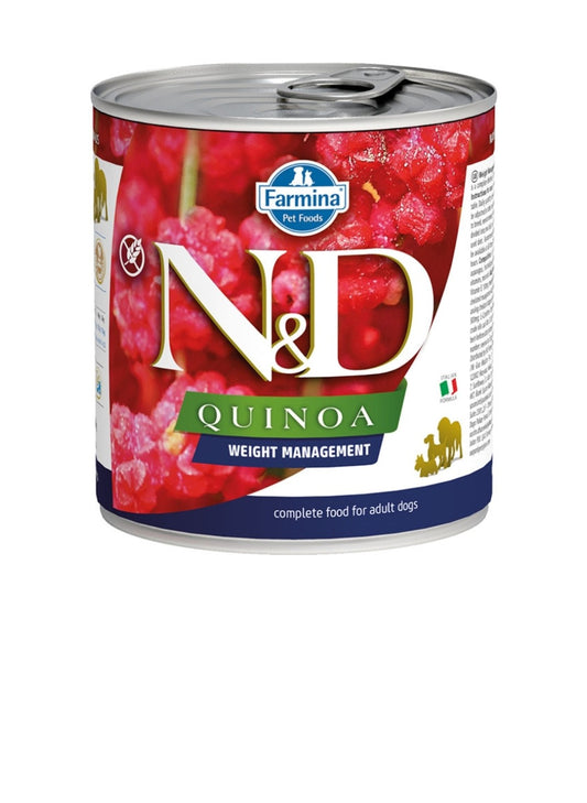 Farmina Dog N&D Quinoa Weight Management Lamb 10 oz cans 6 pack