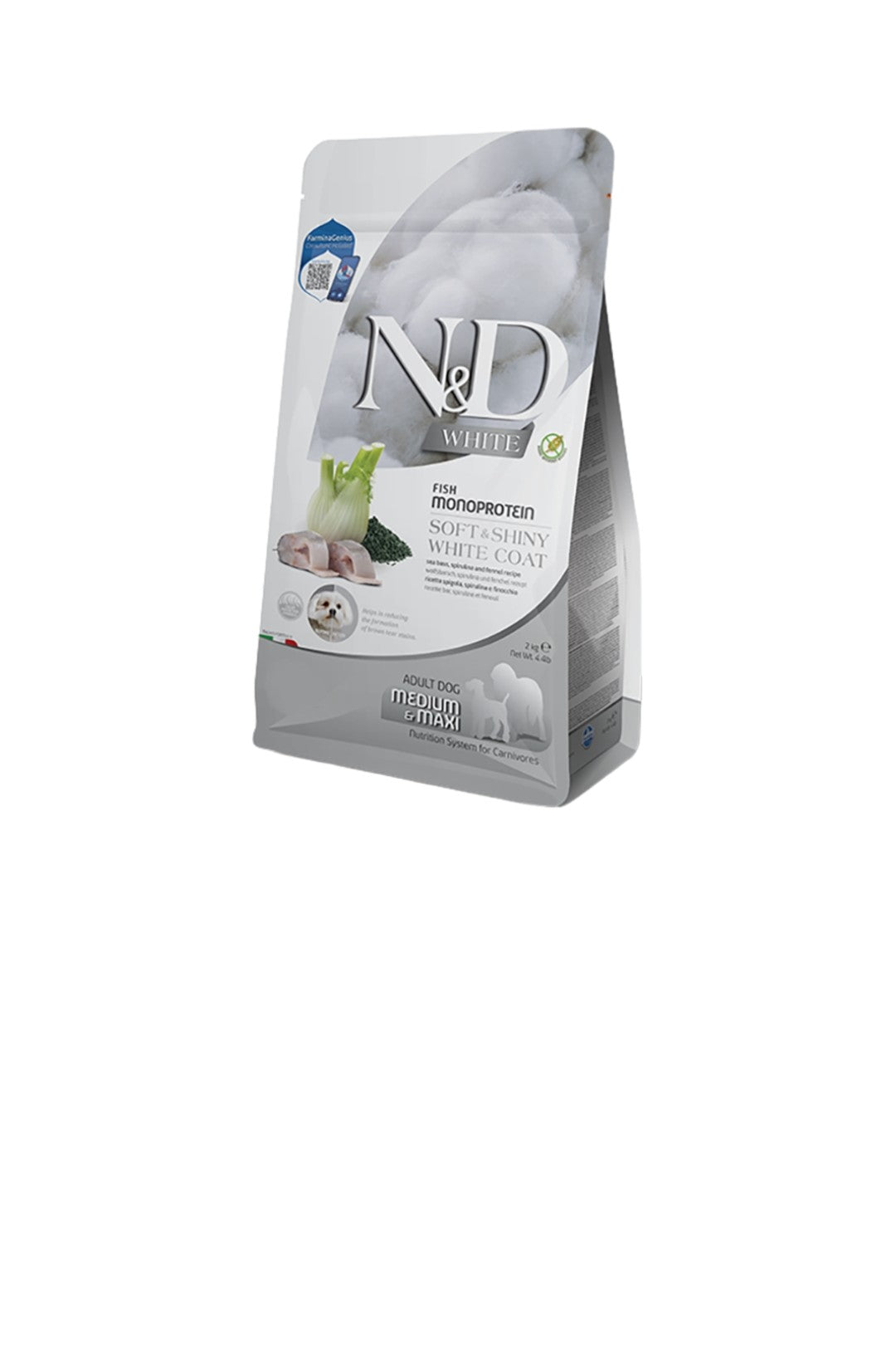 Farmina Dog N&D White Coat Medium and Maxi Seabass Kelp and Fennel 4.4 lbs